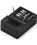 4CH 2.4Ghz RC Receiver With Light Control For Cars And Boats, black rectangular device with connectors.