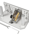 Beefy Belt Grinder Knife Jig With Adjustable Sharpening Locator, Angle Ranges Minus Five To Twenty Five Degrees, CNC Aluminum Build