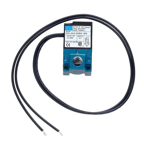 Top view of Beefed Up Boost Control Solenoid Valve 35A 12V DC One Eighth Inch NPT Port For Turbo Systems And ECU PWM Compatibility B238300