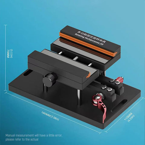 Rotatable Phone Fixture Tool With Degree Adjustable Clamp Powerful Suction Cup And Silicone Frame, black metal frame
