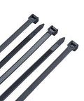 Heavy Duty Black Nylon Zip Ties 16 Inch 60 Lb Tensile 100 Pack Industrial Grade with Three Latch Lock System
