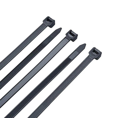 Heavy Duty Black Nylon Zip Ties 16 Inch 60 Lb Tensile 100 Pack Industrial Grade with Three Latch Lock System