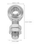 3/4 Inch Steel Heim Joint Rod End With Two Nuts And Right Hand Thread For Quick Installation on any ride, showing dimensions and detail.