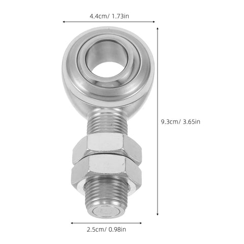 3/4 Inch Steel Heim Joint Rod End With Two Nuts And Right Hand Thread For Quick Installation on any ride, showing dimensions and detail.
