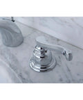 Royale Widespread Mini Bathroom Faucet With Brass Pop Up Drain 4 And A Half Inch Centers Polished Chrome No Drip Washerless Cartridge