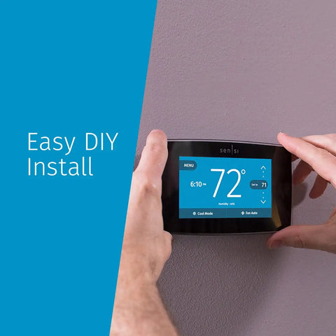 Installing Smart Thermostat With Color Touchscreen WiFi And Mobile App Control Easy DIY Install Privacy Protected Data