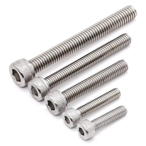 Twenty Piece M10-1.5 X 25Mm Socket Head Cap Screw Kit Crafted From Premium 304 Stainless Steel shows various screw sizes.
