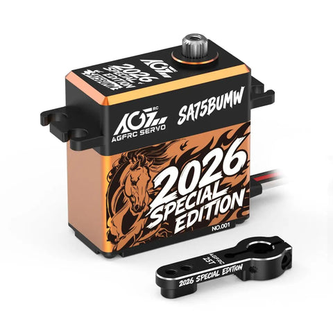 Beefed Up 62Kg Brushless RC Servo Motor With Full Metal Gear 0.092s High Speed At 16.8V Programmable Smart Servo black orange
