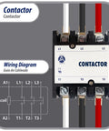 Heavy Duty 3 Pole Contactor 60 Amp 240 Volt Coil Replacement for HVAC Systems wiring diagram visible