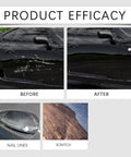 Before and after using Car Scratch Remover Kit With Polishing Pad And Repair Cream For Quick Paint Restoration, Fix Minor Scratches And Scuffs, 2.12oz All In One DIY Auto Body Repair Kit