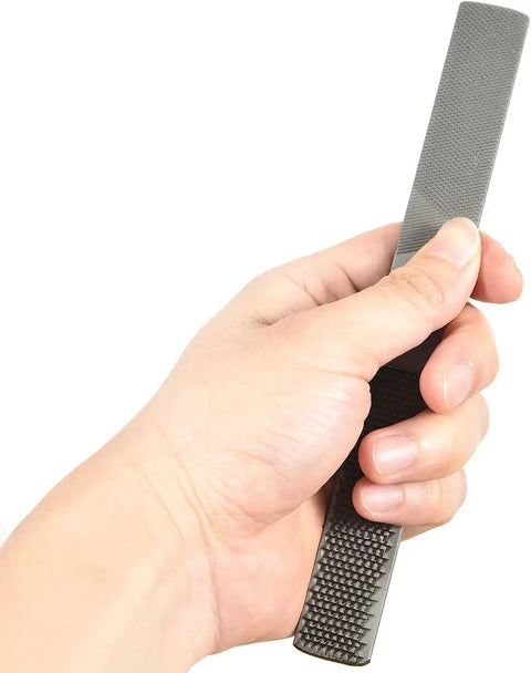 Premium High Carbon Steel 4 Pack Wood Rasp File Set Featuring Heavy Duty Grips And Kickass Precision Teeth for detailed woodwork.