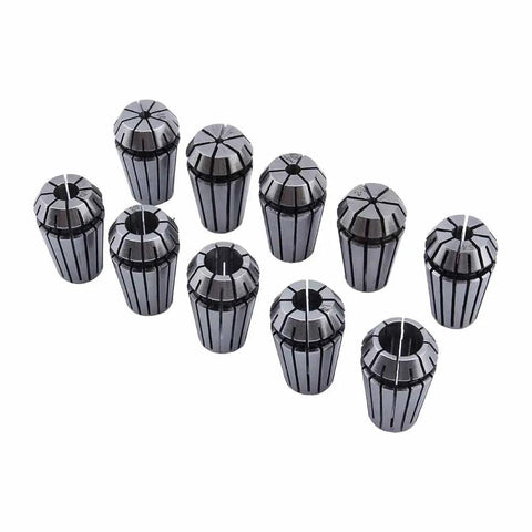 Top Tier 10Pc ER16 Spring Collet Set For CNC Lathe Milling Grabber. Precision tool steel collets with 1-10mm range.
