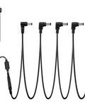 6 Way Daisy Chain Guitar Pedal Power Supply For Pedalboard 9V DC 1A Output with 6 cables and adapter visible