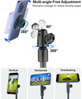 Image showing adjustable head of 57 Inch Golf Monopod Selfie Stick With Magnetic Phone Holder Mount For Recording Swings And Putting.