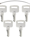 Ignition Keys Replacement Kit 5 Pcs 455 104466 For Genie Skyjack Terex Snorkel Upright Vermeer Boom And Scissor Lifts, metal keys with ring