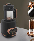 Electric Coffee Bean Roaster Machine With Programmable Temperature Settings Led Display And Measuring Cup For Fresh Home Roasting That Hits Different Every Single Time with coffee beans.