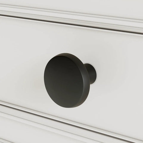 Black Round Matte Cabinet Knobs Dope Set With Zinc Alloy Metal Hardware For Dresser Drawer Cupboard And Kitchen Cabinets