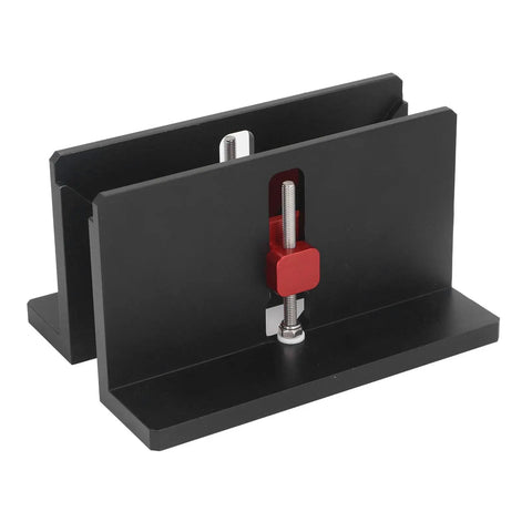 2Pcs Right Angle Spline Clamp Kit Adjustable Dovetail Jig Locator Built Tough Aluminum Alloy Frame for precise woodworking alignment.
