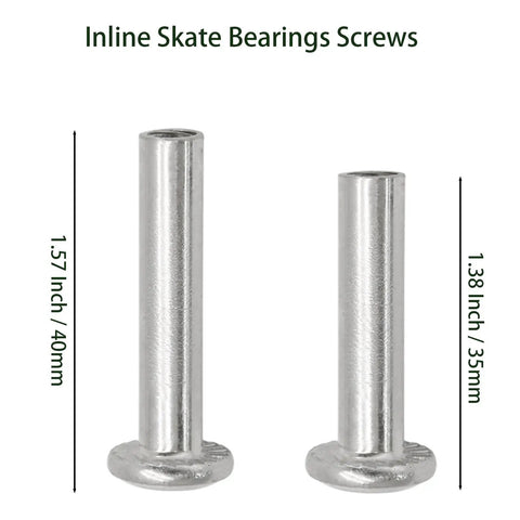 Must Have Inline Skate Wheel Socket Screws Kit 30mm And 35mm Replacement Hardware close-up of two socket screws