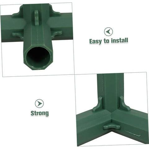 12 Piece Garden Frame Connectors And Versatile Four Way Brackets For Plastic Greenhouse Pipe Fittings DIY Friendly Heavy Duty Support For Building And Repairing Garden Structures