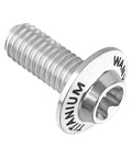 Close-up of a Titanium M6x15 Torx bolt, 6AL-4V, for locomotive and motorcycle shell mods repair, pack of 6 lightweight fasteners.