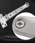 Marine Grade 316 Stainless Steel T Hinges 8 By 4 Inch Heavy Duty Boat Hatch Hardware 2 Pack Polished Finish close-up with screw detail