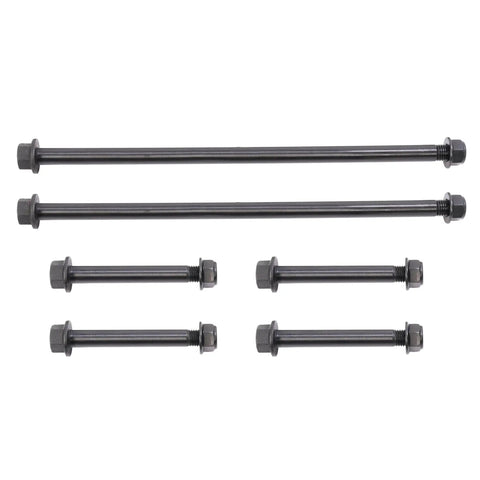 Front A Arm Bushing Bolts Nuts Kit For Yamaha Banshee 1991 2006 YFZ350, heavy duty steel, black finish, bolts and nuts display