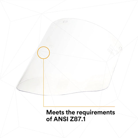 H8A Ratchet Headgear With WP96 Clear Faceshield Safety System For ANSI Z87 Protection, demonstrating transparent shield detail.