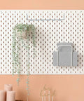White pegboard with Two Pack Adjustable Iron Storage Hooks Heavy Duty Pegboard Tool Hangers For Garage Workshop Home Office Organization
