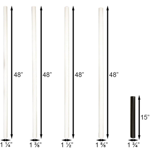 Telescoping Martin House And Gourd Poles Two Pack For 15 Foot White Steel Birdhouse Poles With Key Locks Ground Sockets And Brackets For Hanging Gourds Built Tough Durable Outdoor Mounting Kit Made In USA