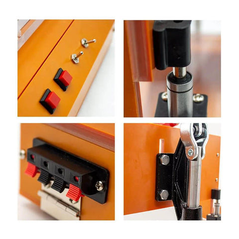 Open Cover PCB Testing Jig With Bakelite Fixture For Easy Board Swap Of A B C Boards Adjustable Spacing Between B