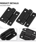 Ball Bearing Door Hinges Heavy Duty 2 Pack Adjustable Torque Damping Hinge With Free Stop Positioning Black Finish Front View