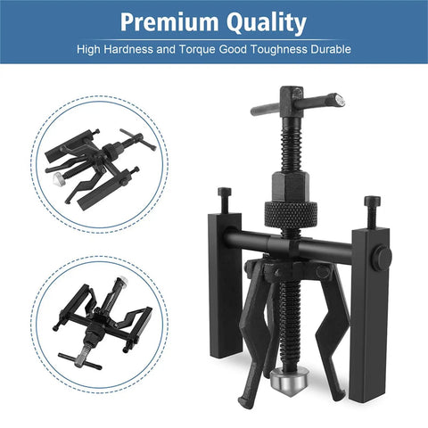 3 Jaw Inner Bearing Puller Gear Extractor Heavy Duty Automotive Tool Kit Made From 45 Carbon Steel Black Finish