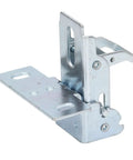 Heavy Duty Table Saw Flip Hinge With Rock Solid Electroplated Coating And Shop Grade Iron Core, close-up of durable hinge.