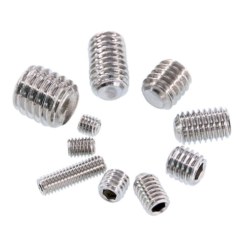 Stainless Steel Allen Head Socket Grub Screw Set With 350 Pieces In 10 Sizes M3 To M8 Internal Hex Drive Cup Point Screws
