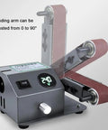Heavy Duty Wet Bench Sander And Electric Knife Sharpener With Polishing Wheel And 10 Sanding Belts Featuring LCD Screens, adjustable grinding arm.