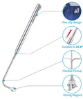 Flexible Magnetic Pickup Tool Set 5 Lb With 23.6 Inch Bendable Extension And Pen Clip showing pen clip design and magnet