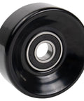 Close-up of idler pulley from Serpentine Belt Set With Tensioner, Belt, And Idler Pulleys For 07-08 Ford Expedition, 07-08 F-150, 08 Lincoln Mark LT, 07-09 Navigator