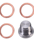 Heavy Duty Oil Drain Plug With Crush Washer Kit For Polaris Ranger And General ATV Models Plus XP 1000 900 800 700 Non Diesel Direct Fit Replacement That Slaps Perfectly In Place No Leaks Guaranteed steel plug with 3 copper washers