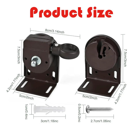 Mounting Brackets Replacement Hardware Kit for Cordless Shades, Fits Sun Shades, Roller Blinds, and Patio Awnings, Easy DIY Install, Replaces Many Brands