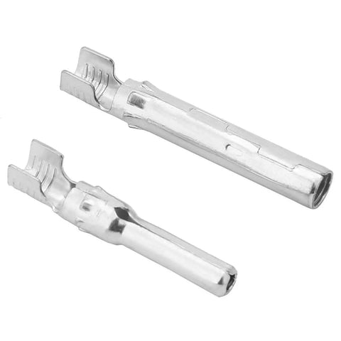 Two silver copper contacts from MC4 Solar Panel Connector Kit 10 Pairs Waterproof Male And Female Extension Connectors IP65