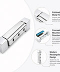 Beefy Industrial Zinc Alloy Freezer Door Hinge Rock Solid Concealed Cover For Walk In Coolers Built Damn Tough For Kitchen Gear And Commercial Fridges, polished metal finish.