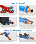 Installation and removal guide for Durable Half Inch PEX Cinch Clamps Rings Made From 304 Stainless Steel Crimp Rings For PEX Tubing