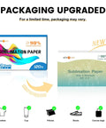 Sublimation Paper 8.5 By 11 Inches 150 Sheets 120Gsm Inkjet Printer Compatible packaging upgrade comparison