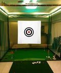 58 By 58 Inch Golf Target Cloth For Indoor And Outdoor Practice, Heavy Duty Canvas Hitting Target in indoor cage setup