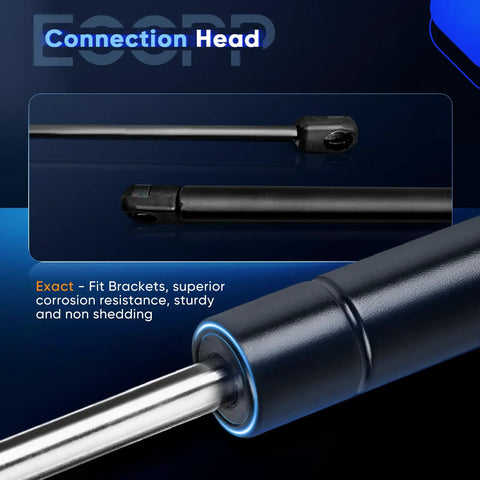 Close-up of Connection Head of Rear Trunk Lid Lift Support Struts For Ford Mustang 1994 To 2004 And Panoz Esperante Hella Heavy Duty Gas Springs.