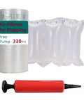 330 Pack Inflatable Air Pillows For Shipping Mailing Moving Top Shelf Padding With Hand Pump and air pillows displayed.