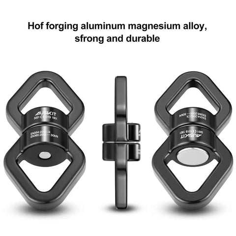 Heavy Duty Swing Swivel Featuring Frictionless 360 Spin Silent Ball Bearings Badass Aluminum Alloy Build for Zero Twist Zip Line and Utility Rigging Hardware