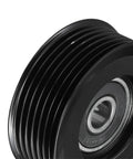 High Performance Drive Belt Tensioner Pulley For Nissan Frontier and Pathfinder Plus Infiniti Accessory Idler Wheel close-up view.