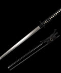 Handmade Full Tang Samurai Katana Black Ninjato Ninja Sword Replica Battle Ready Spring Steel Blade with sheath